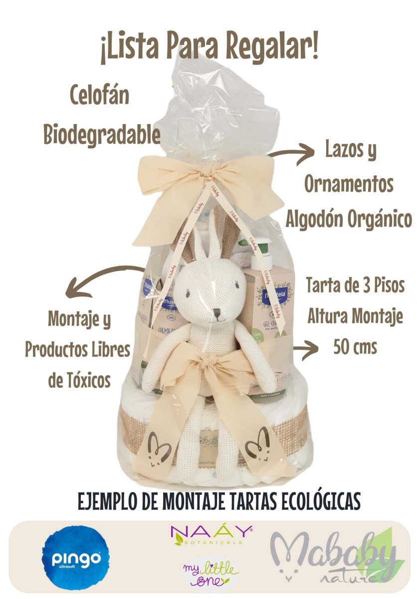 Tarta Mi Peluche Eco - Cestas y canastillas para bebes-Tartas Pañales