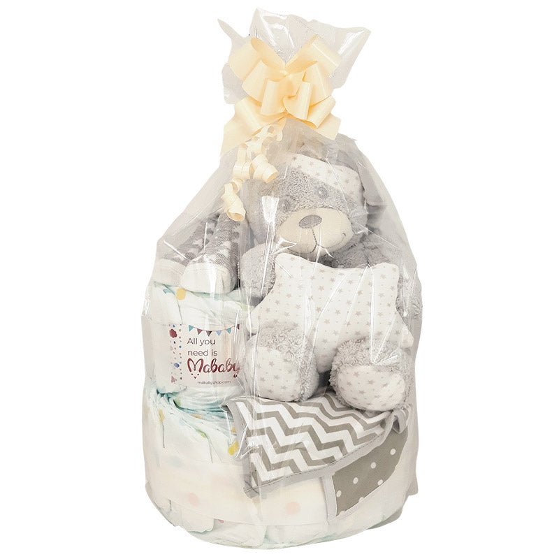 Tarta Pañales Mi Peluche - Cestas y canastillas para bebes-Tarta Pañales